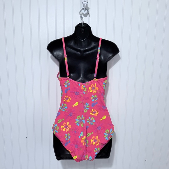 Fresh Produce women Floral Bodysuit - Pink and Yellow Size 12 - Picture 2 of 11